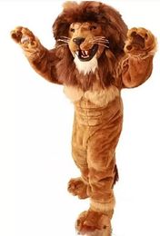 2025 Friendly Lion Mascot Costume Adult Size Wild Animal Male Lion King Carnival Party