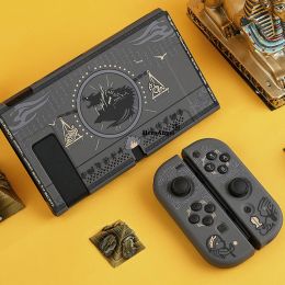 Cases Protective Split Shell Mysterious Egypt Pharaoh Case Hard Cover Back PC Girp For Nintend Switch Console & Joystick Black Holder