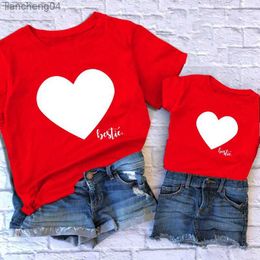 Family Matching Outfits Family matching clothes Funny Family Look T shirt love mother and daughter clothes red baby Cotton Mommy Mom and Me Clothes