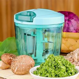 Manual Food Chopper for Vegetable Fruits Salad Nuts Garlic Onions Chopper Hand Pull String Cutter Mincer Blender Food Processor 202976