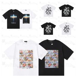 Men's Designer t shirt Purple Brand t shirt Summer Fashion Alphabet Print Graffiti High quality Double cotton anime casual short sleeve men's T-shirt Shirt Clothing S-XL