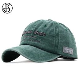 Ball Caps F. S. Retro khaki green baseball cap suitable for men high-quality cotton summer womens hat snap on hip-hop dad hat fancy womens hat J240226