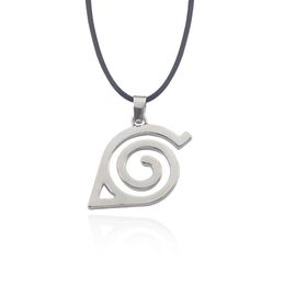 Hot Anime Necklace Kakashi Leaf Village Symbol Cosplay Pendant Necklaces Kakashi Konoha Ninja Jewelery Bijoux Collier7625890