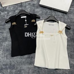 Sexy Women Singlets Tops Sleeveless Tanks Black And White Colour Designer Tank Shirt Luxury Designer Vests