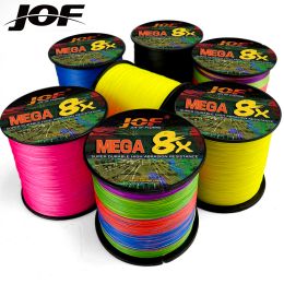 Lines JOF 8 Strands Braided 300M 500M 1000M Fly Fishing Line Multifilament Wire Pesca 1878LB Carp Sea Saltwater Weave Extreme Pull