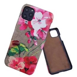 Cell Cases Galaxy S24 S23 Ultra Case Designer for S22 S21 S20 Plus Note 20 5G Luxury PU Leather Flower Print Bumper Shells Fundas Coque 55 240219