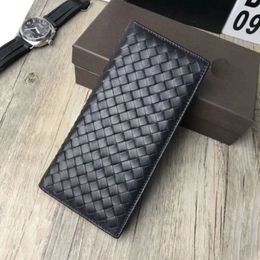 Whole Bag Factory Suppy Various Leather Wallet Hand-woven Genuine Long Wallet Whole Bag For Mens Card Holder Card Case Gif197b