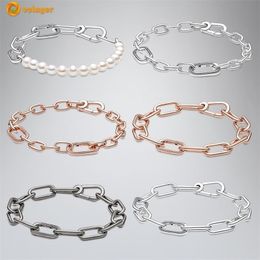 Volayer 925 Sterling Silver Bracelets Series Link Chain fit Original Me for Girl Gifts 220222323q