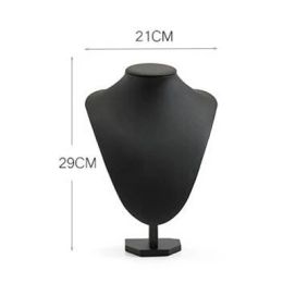 Necklaces High Level Model Bust Show Exhibitor 6 Options Black PU Jewellery Display Necklace Pendants Mannequin Jewellery Stand Organiser Set