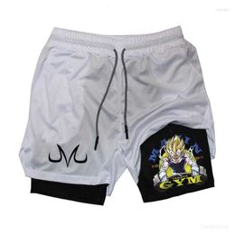 Designer Men's Shorts Anime Running Men Fitness Gym Training 2 In 1 Sports Quick Dry Workout Jogging Double Deck Summer designerSH37