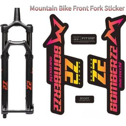 Front Fork Decals MTB Road Bicycle Stickers Racing Cycling DIY Protect Colourful Film Kit Bike Accessories 240223