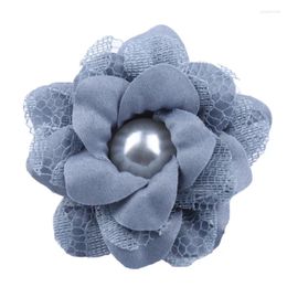 Brooches Elegant Fabric Camellia Flower Brooch Pearl Cloth Art Lapel Pins For Women Fashion Clothing Jewellery Accessories Girls Gifts