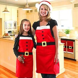 Christmas Decorations 2PCS/LOT Cute Cotton Santa Claus Patterns Funny Sexy Women Kids Child Chef Cooking Dinner Decoration
