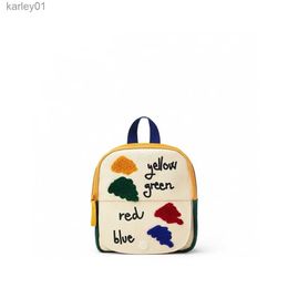 Backpacks Spring New Children Schoolbag Popular Design Boys And Girls Canvas Backpack Kids Kindergarten Two-shoulder Bag School Bag YQ240226