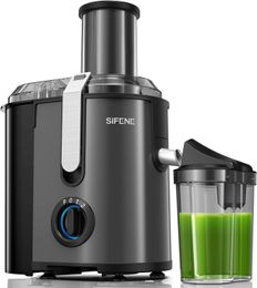 SiFENE Juicer Machine, 800W Centrifugal Juicer with 3.2" Big Mouth for Whole Fruits and Veggies, Juice Extractor Maker with 3 Speeds Settings, Easy to Clean