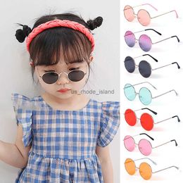 Sunglasses Frames Kids Cute Candy Colour Sunglasses Boys Girls Retro Round Frame Sun Glasses UV 400 Wild British Style Children Eyewear Accessories