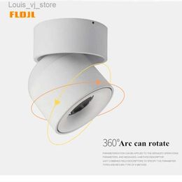 Downlights Led ceiling mounted downlight can be adjusted 90 degrees Nordic spotlight 7W 12W for indoor hall living room AC 90-260V YQ240226