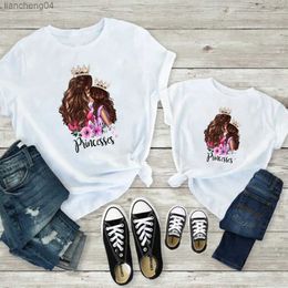 Family Matching Outfits 2021 Funny Summer Family Matching Clothes cotton T-shirt Matching Mother And Daughter Clothes Family Look baby kid girl clothes