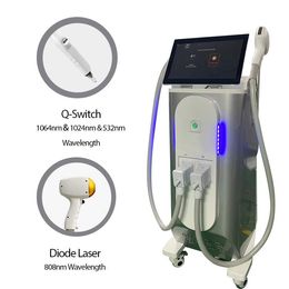 2 em 1 808 nm diodo laser depilação pico q switch ndyag tatuagem remoção de pigmento casca de carbono pele withteing máquina