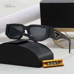 Top luxury Sunglasses Polarising lens designer womens Mens Goggle senior Eyewear For Women Prado eyeglasses frame Vintage Metal Sun Glasses leopard FF8297