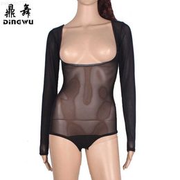 Belly dance top water gauze one-piece chest support practice top Indian dance performance transparent bottom mesh top