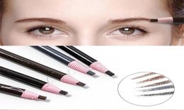 6 Colors Eyebrow Pencil Waterproof Microblading Pen Longlasting Eyebrow Enhancer Easy Wear Eye Brow Tint dye Makeup Tools1917682