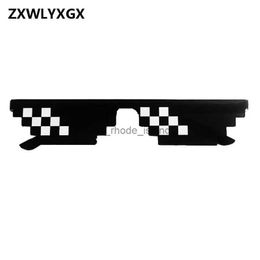 Sonnenbrillen Frames Zxwlyxgx Populäre Mosaikbrillen 8 Bit MLG Pixeled Sonnenbrillen Frauen Männer Marke Thug Life Party Brille Vintage Sonnenbrille