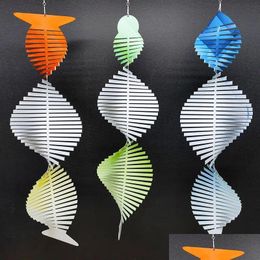 Pendants Sublimation Wind Spinner White Blank Metal Bell Double Side Transfer Aluminum Ornament Diy Halloween Christmas Decoration G Dhvto