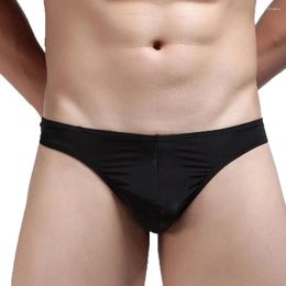 Underpants Men Sexy Underwear U-Convex Thin Ice Wire Low-Waisted G-String Spandex Thong Man Panties Tanga De Hombre
