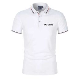 Designer Mens Polo Shirt Luxury HUGO Letter Casual Short Sleeve Boss Men Fashion Loose Lapel Half Boss Clothing T-shirt High Quality45345