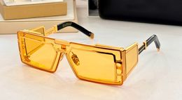 Rectangle Sunglasses Yellow Gold Hardware Fashion Shades for Women Men UV Eyewear