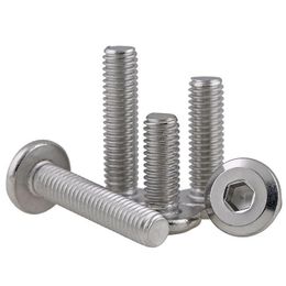 Bolts Wholesale 304 Stainless Steel Flat Round Head Furniture Screw Accessories Beveled Hexagonal Screws Chamfered Drop Delivery Offic Otqwt