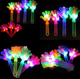 LED Light Up Clapping Toy Bright Coloured Fluorescent Hands Clapping Device Concert Noise Making Toys Game Props