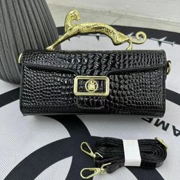 Evening Bags Handbag Female Crocodile Pattern Design Shoulder Bag Fashion Messenger Pure Colour Ladies Leather Clutchbag