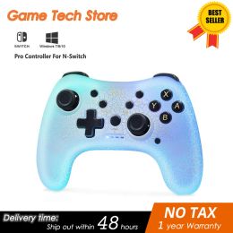 Gamepads Wireless Switch Pro Controller For Nintendo Switch/Lite/ OLED/PC Bluetooth Pro Controller Switch with Adjustable LED Light