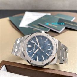 Luxury Audemar Pigue Watches Airbnb Watch Royal Oak Series 15510ST Blue Disc Fashion Leisure Sports Mens Watch FUN AP71