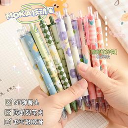 4pcs/set Flower Pen Kawaii Stationery Kids School Supplies Stationer 0.5mm Black