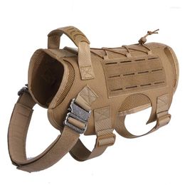 Hunting Jackets Tactical Dog Harness Breathable Nylon Working Training Molle Vest Adjustable For Small Medium Large Dogs