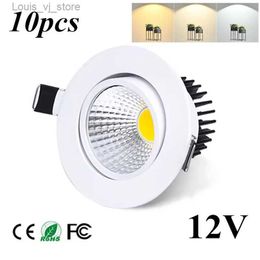 Downlights Super Bright Recessed LED Dimmable Downlight COB 3W 5W 7W 9W Spot light decoration Ceiling Lamp AC/DC 12V YQ240226