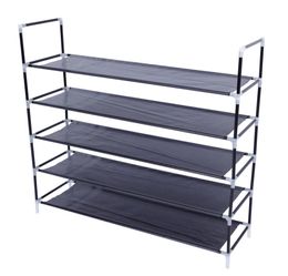 5 Tier Shoes Rack Stand Storage Organiser Nonwoven Fabric Shelf with Holder Stackable Closet Ship from USA3963741