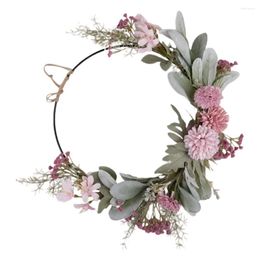 Decorative Flowers Artificial Summer Wreaths For Front Door Plants Outdoors Iron Wedding