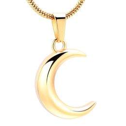 Cremation Jewellery Moon Locket Ashes Holder Cremation Keepsake Unisex Pendant Urn Necklace234j