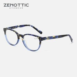 Sunglasses Frames ZENOTTIC Children Retro Vintage Round Acetate Optical Glasses Frames For Kid Nearsighted Eyewear Myopia Eyeglasses