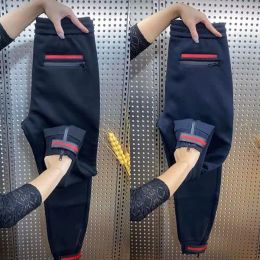 New Magic Tie Casual Pants Bundle Cuff Asap Rocky Pant Black Solid Colour Sweatpants Fashion Men Retro Top Quality