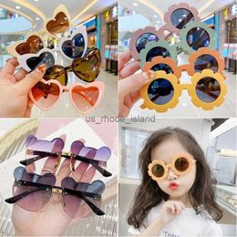 Sunglasses Frames 2023 Fashion Heart Frame Children Sunglasses Cute Girls Boys Kids Sun Glasses UV375 Protection Small Eyewear Baby De Sol Gafas