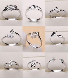 Pearl Ring Settings 925 Sterling Silver Ring Settings 9 Styles DIY Ring for Women Adjustable Size Jewellery Settings Gift Statement 6418165