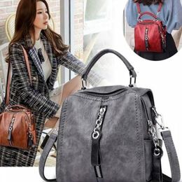 Backpack Style Black Red Wine Women Backpacks Fashion Shoulder Crossbody Bags For Girl Bookbags Solid Small Schoolbags Travel Bag2749