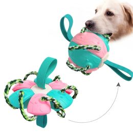 Toys New Dog Soccer Ball Interactive Pet Toys Foldable Ball Molar Toy Outdoor Training Ball for Puppy Dog Chew Dog Accessories Collar