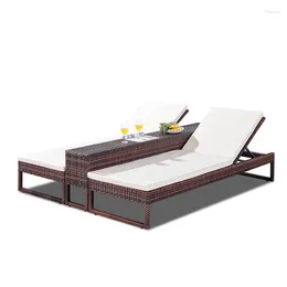 Camp Furniture Outdoor Patio Deck Bed Balcony Leisure Rattan Chair Villa Swimming Pool Folding Beach