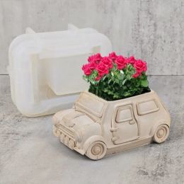 &equipments 3D Bus Shaped Planter Mould Silicone Flowerpot Moulds Concrete Mould DIY Vase Epoxy Resin Mould Flower Pots Crafting Mould